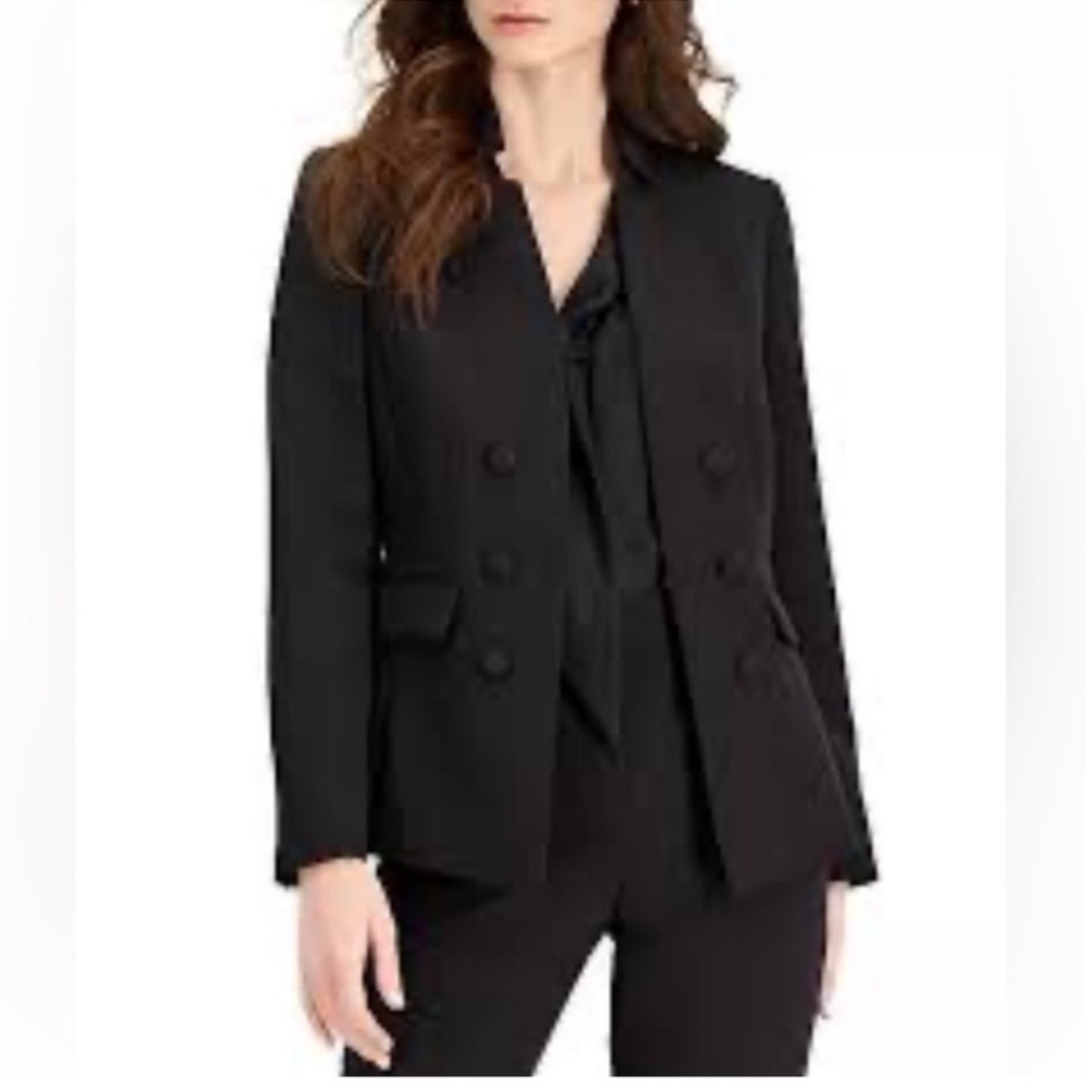 Tahari Arthur Levine NWT black classic dark academia quiet luxury blazer size 8
